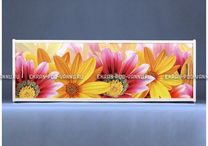 Раздвижной ФОТО экран - Flowers – купить по цене 8500 руб. в интернет-магазине в городе Тверь картинка 1