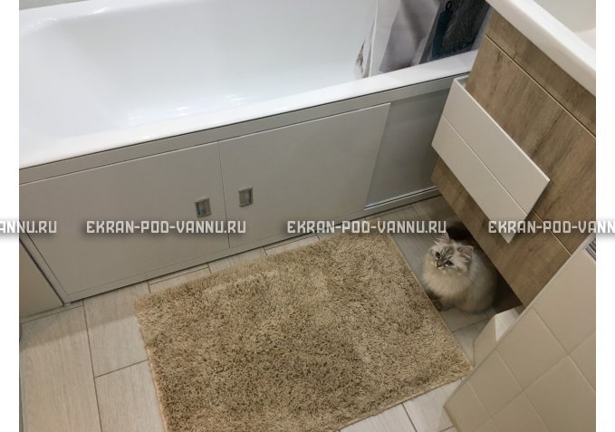 Экран из МДФ EMMY Монро 170 белый в алюминиевой раме – купить по цене 5800 руб. в интернет-магазине в городе Тверь картинка 2