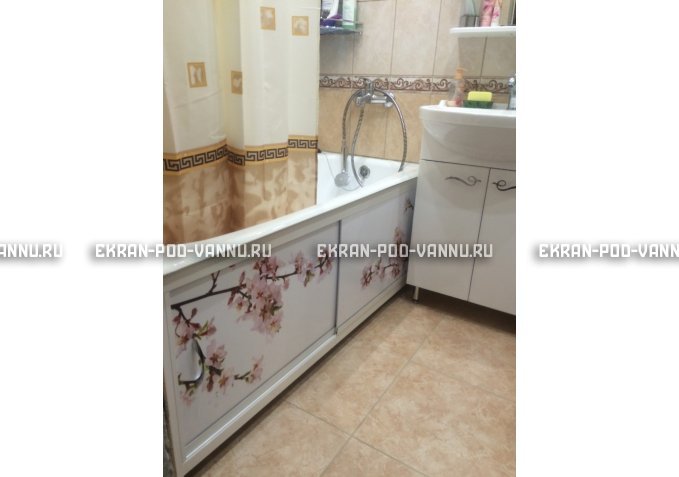 Раздвижной ФОТО экран - Белая акация – купить по цене 8500 руб. в интернет-магазине в городе Тверь картинка 1