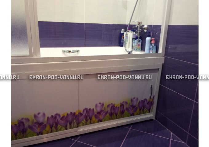 Экран на роликах EUROPLEX  Ирисы – купить по цене 12400 руб. в интернет-магазине в городе Тверь картинка 3