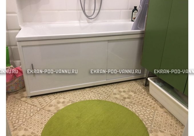 Раздвижной экран EUROPLEX Комфорт белый – купить по цене 6400 руб. в интернет-магазине в городе Тверь картинка 1