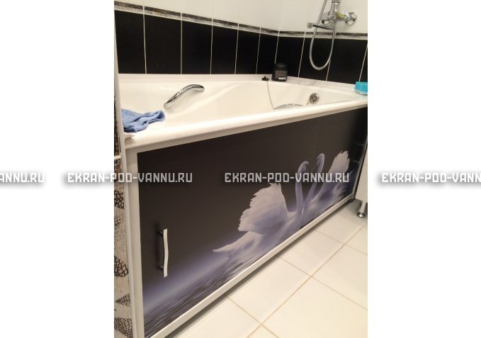Раздвижной ФОТО экран - Лебеди – купить по цене 8500 руб. в интернет-магазине в городе Тверь картинка 2