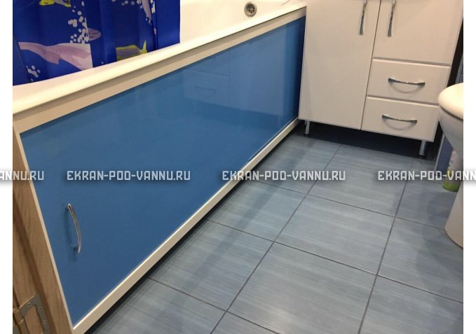 Раздвижной экран EUROPLEX Комфорт голубой – купить по цене 6750 руб. в интернет-магазине в городе Тверь картинка 1