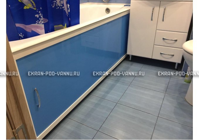 Раздвижной экран EUROPLEX Комфорт голубой – купить по цене 6750 руб. в интернет-магазине в городе Тверь картинка 3