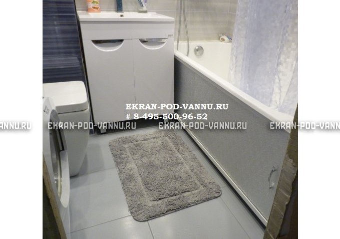 Раздвижной экран EUROPLEX Комфорт Серебро колотый лед – купить по цене 6550 руб. в интернет-магазине в городе Тверь картинка 2