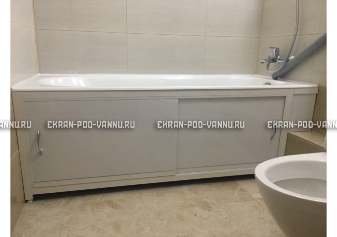 Экран  EUROPLEX Роликс белый с вставкой – купить по цене 10400 руб. в интернет-магазине в городе Тверь картинка 4