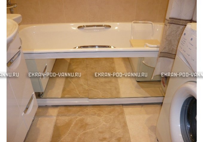 Раздвижной экран EUROPLEX Роликс Зеркальный – купить по цене 9700 руб. в интернет-магазине в городе Тверь картинка 3