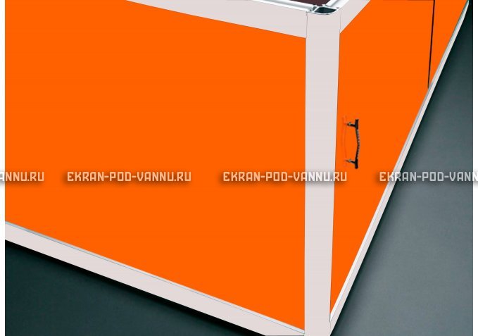 Угловой экран EUROPLEX Комфорт оранжевый – купить по цене 8180 руб. в интернет-магазине в городе Тверь картинка 1