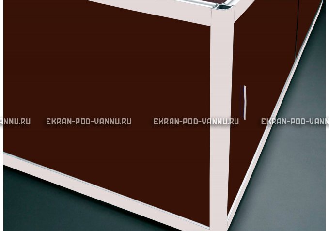 Угловой экран EUROPLEX Комфорт шоколад – купить по цене 8180 руб. в интернет-магазине в городе Тверь картинка 1